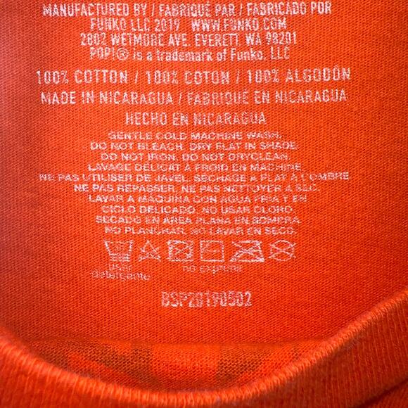 POP! TEES Shirt Men's XL Stranger Things Orange Cotton Roast Beef - Picture 4 of 6